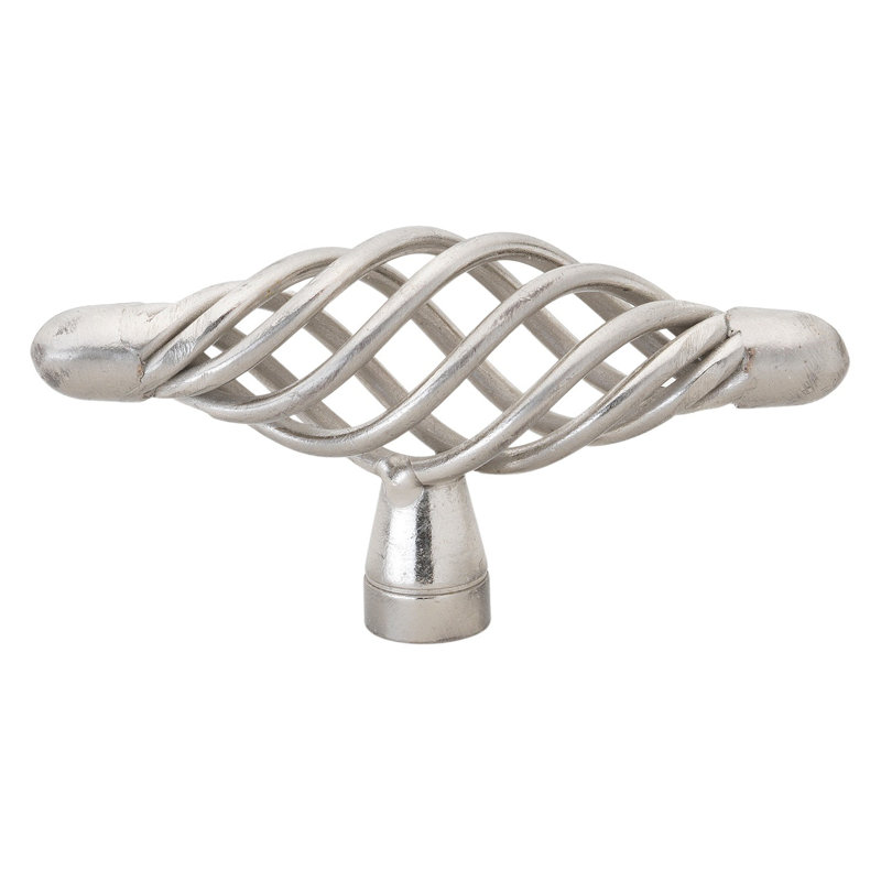 Poignée cage à oiseau, Nickel satiné, 1