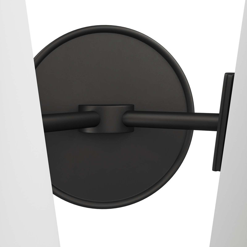 Opal Black Glass Cone 2-Light Wall Sconce