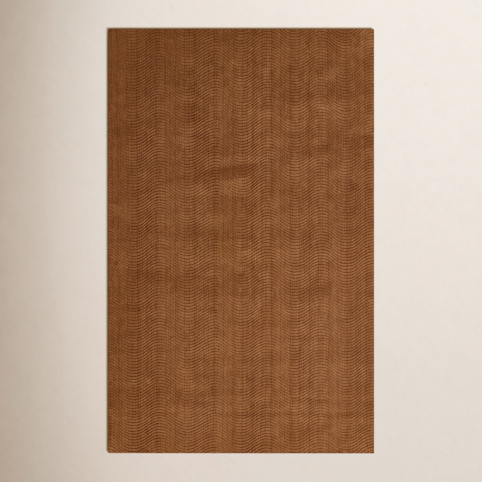 Nadila Mocha Hand-Loomed Geometric Wool Rug, Rectangle 2' x 3'
