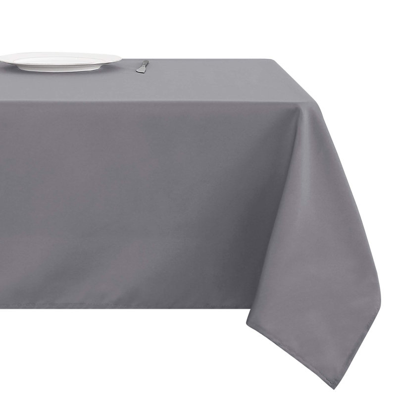 Solid Spillproof Decorative Red Tablecloths, Gray, 60" L x 84" W