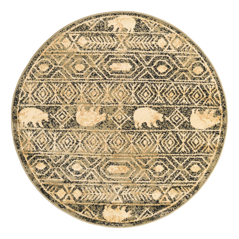 Ieshaa Indoor Rug, Round 4'1"