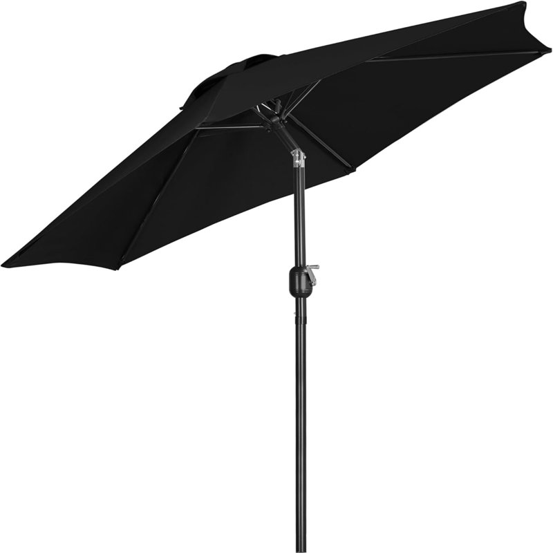 Earnistine 230cm Tilt Market Parasol, Black