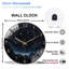 Horloge murale avec fond de galaxie - horloge murale moderne en verre 12 po