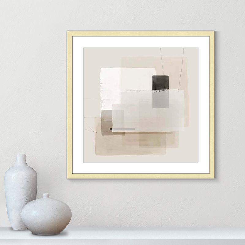 «Mystical Momentum II» par Hazel J, H 23,5 po x l 23,5 po x P 1,25 po, Cadre doré encadré