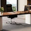Bureau rectangulaire à 3 tiroirs brun noisette + blanc beige + bois manufacturé-476382682-476382685
