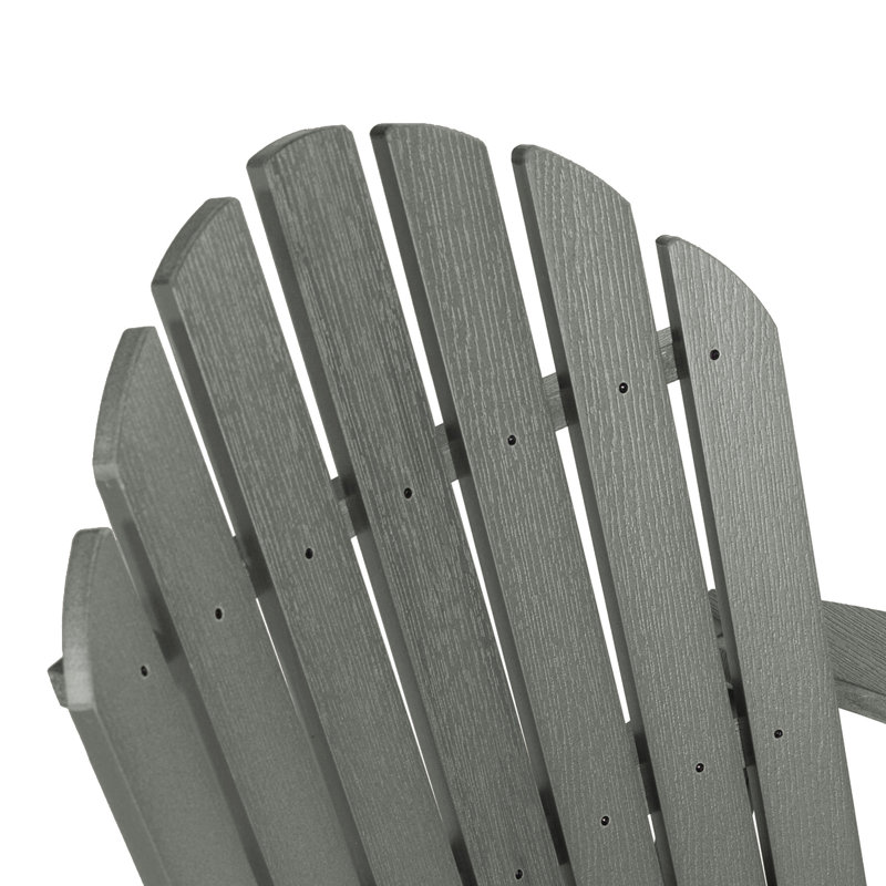 Anette Plastic Folding and Reclining Adirondack Chair, Coastal Teak