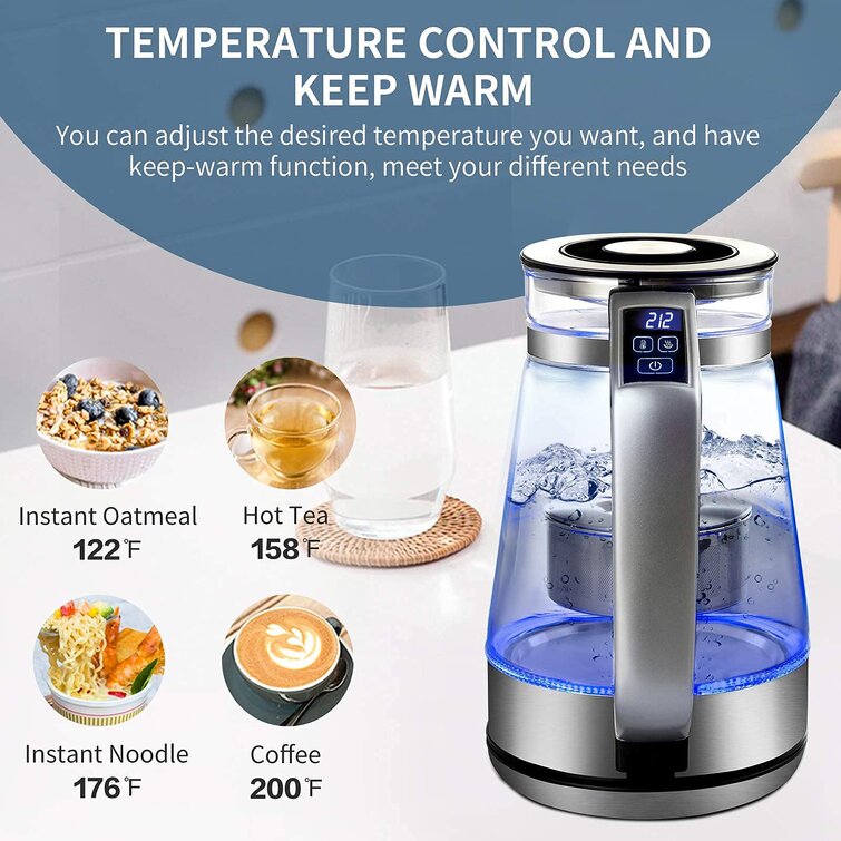 China Instant Temperature Display Electric Kettle GL-B04E5B Manufacture and  Factory