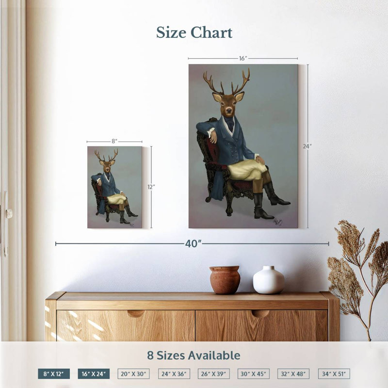 Brampt Distinguished Deer Full, 12" H x 8" W