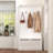 Entryway Bench With Standing Coat Rack, Hall Tree With Shoe Storage Bench, Entryway Organizer With 5 Hooks