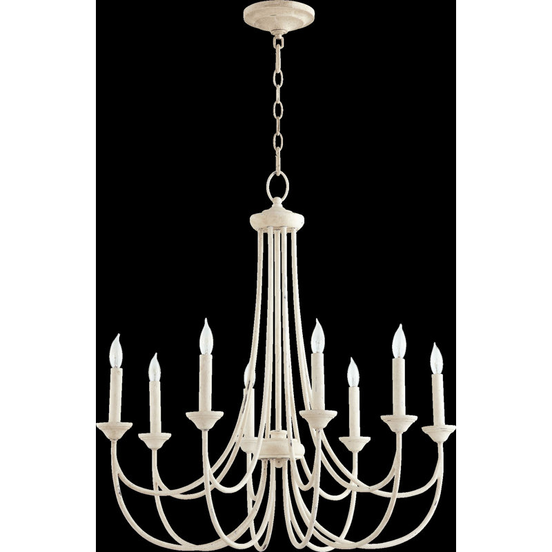 Polito 8 - Light Dimmable Classic / Traditional Chandelier, Persian White