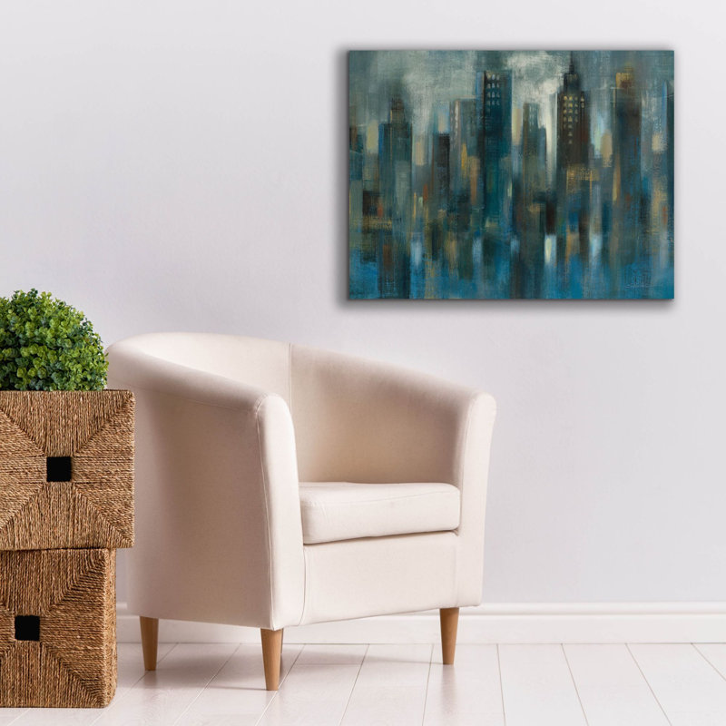 Art mural sur toile  «Rhythmic Reflection C» par Silvia Vassileva, H 26 po x l 34 po