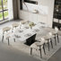7-Piece Extendable Dining Table Set With 63-95" Rectangular Dining Table & 6 Faux Leather Chairs