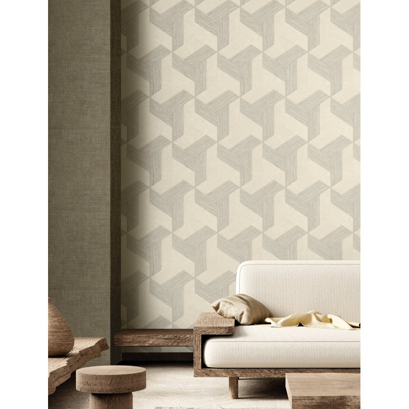 Galerie Synergy Geometric Wallpaper, Beige