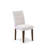 5 Piece Dining Room Set consists A Dining Table and 4 Mist Beige Polyester Fabric Upholstered Chairs, Antique Walnut-1932213-39344689-39344690