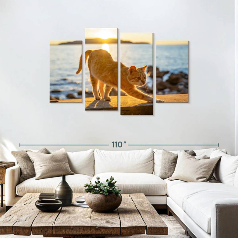 Brampt Yellow Cat, 48" H x 75" W