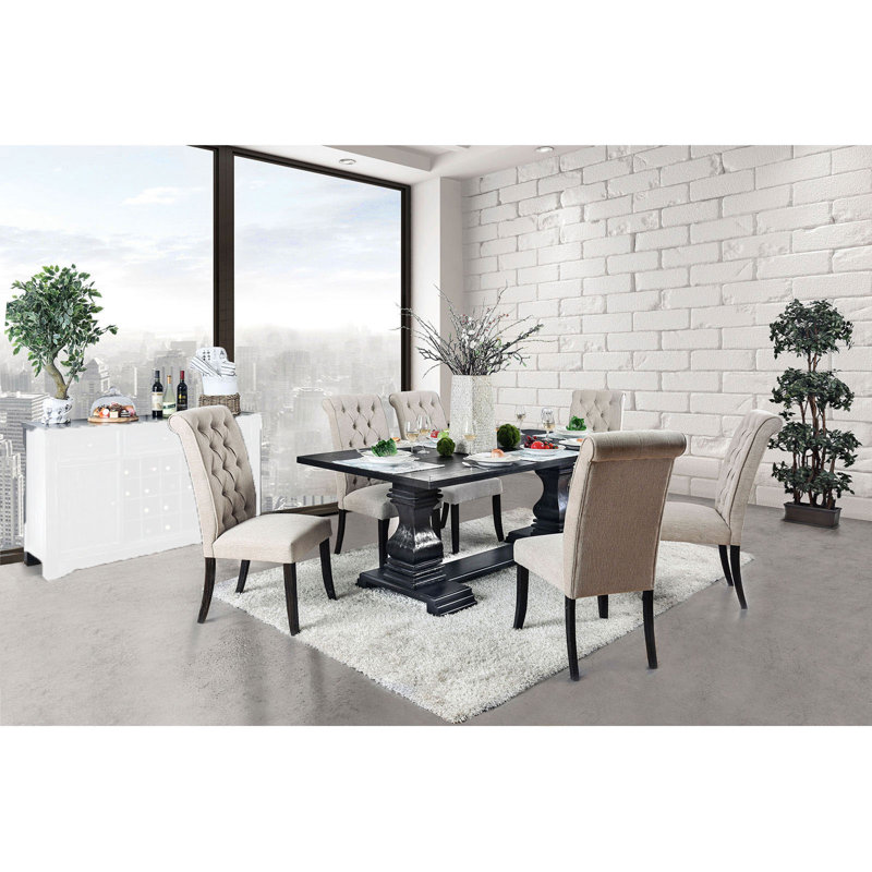 Arlynn 6 - Person Trestle Dining Set