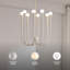 Lustre blanc mat 8 lumières VidaLite Breeze