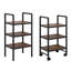 6 tablettes de rangement en bois à 6 niveaux, chariot de rangement roulant mince avec structure en métal, support pour plante robuste, étagère mobile étroite, tablettes de rangement empilables pour la cuisine, la salle de bain, la salle de lavage, le