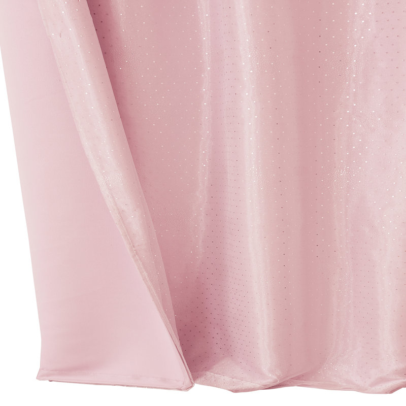 Merri Room Darkening Single Curtain Panel, Soft Pink, 63" x 52"