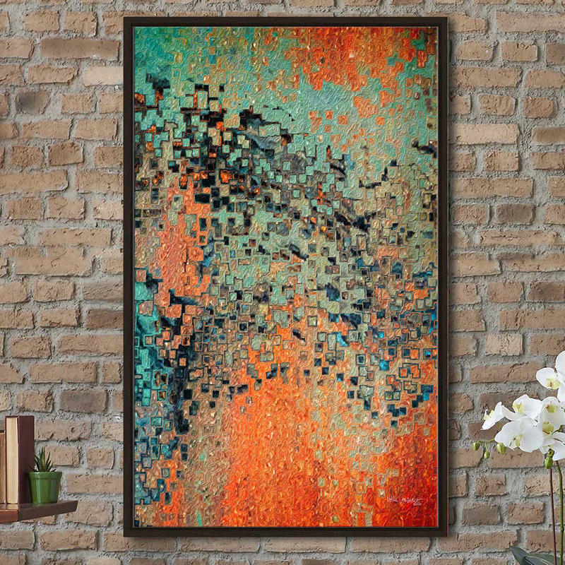 Luc 11: 9 «Découvrez Jésus» par Mark Lawrence - reproduction, Cadre flottant espresso, H 51,5 po x l 31,5 31,5 po x P 2 po