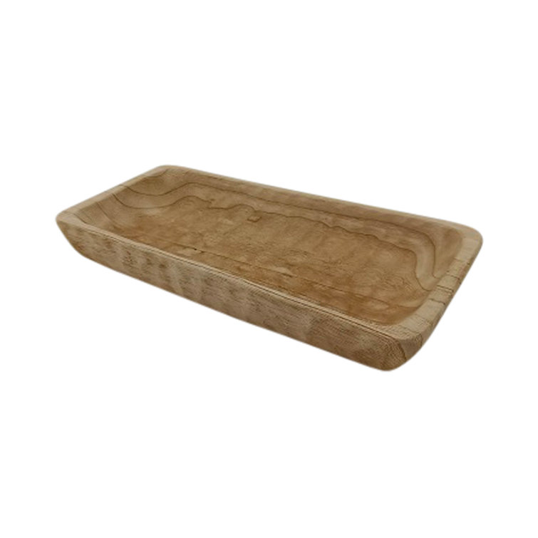 Rectangular Wooden Tray - Contemporary 16" Rectangle Shaped Tray Decor - Home or Office Table Decor Serving Tray