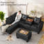 Canapé modulaire en cuir 3 pièces Advita-703177139