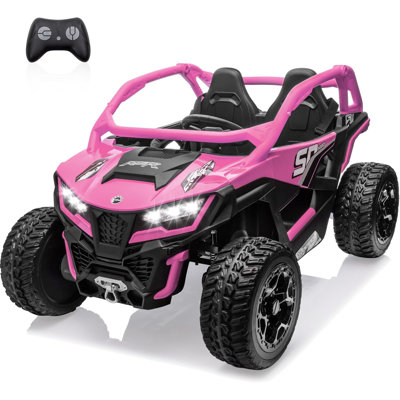 Roues motrices 24v 10ah 2 places pour grand enfant, véhicules électriques pour enfants 4 roues motrices avec télécommande, voiture utilitaire pour enfants, pneus Eva, 4 amortisseurs à ressort