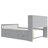 Hargett Captain Platform Bed with Bookcase Headboard & Drawers
