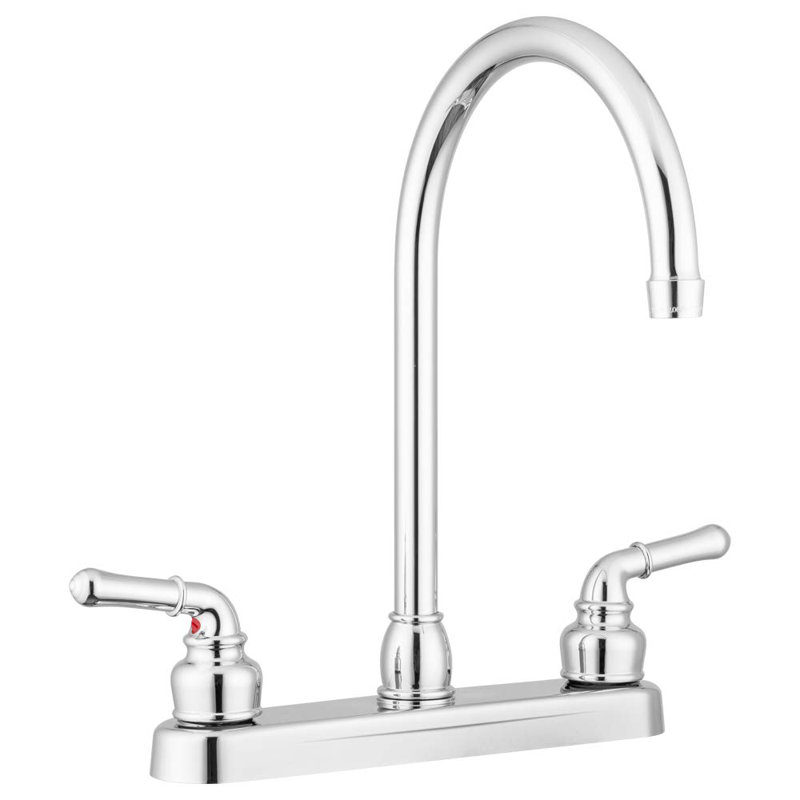 Robinet de cuisine à poignée double Lynden, Chrome