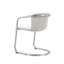 Chaise rembourrée Higbee avec structure chromée 