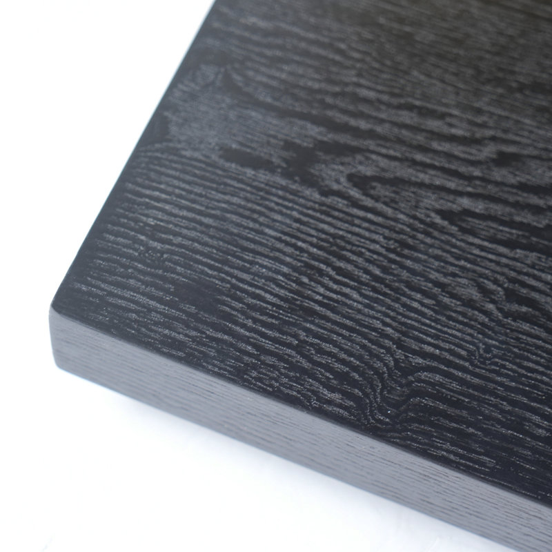 Table basse Classica, Plateau noyer / base noire