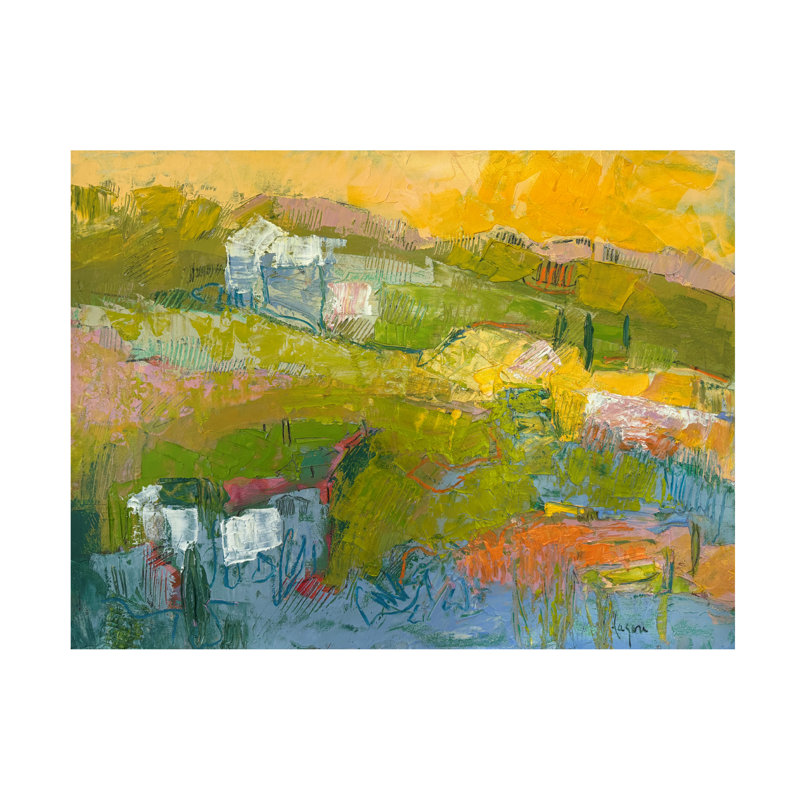 Art mural sur toile tendue - "Heartland Meadows III" de Dorothy Fagan pour décoration de salon, de chambre à coucher ou de bureau - 35 x 47