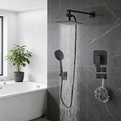 8 Inch Shower Head With Handheld Spray Combo