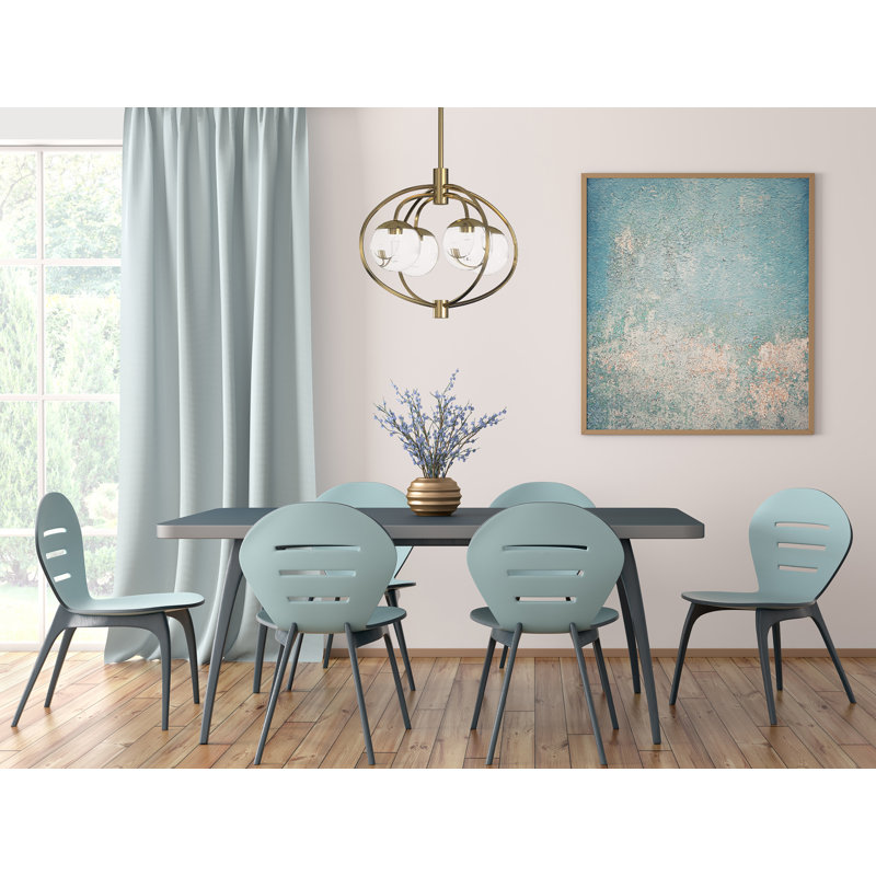 Dechen 4 - Light Globe Chandelier, Satin Brass