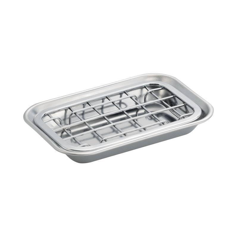 Stainless Steel Chrome Finish Two-Piece Soap Dish