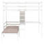 Lit mezzanine convertible avec bureau en L