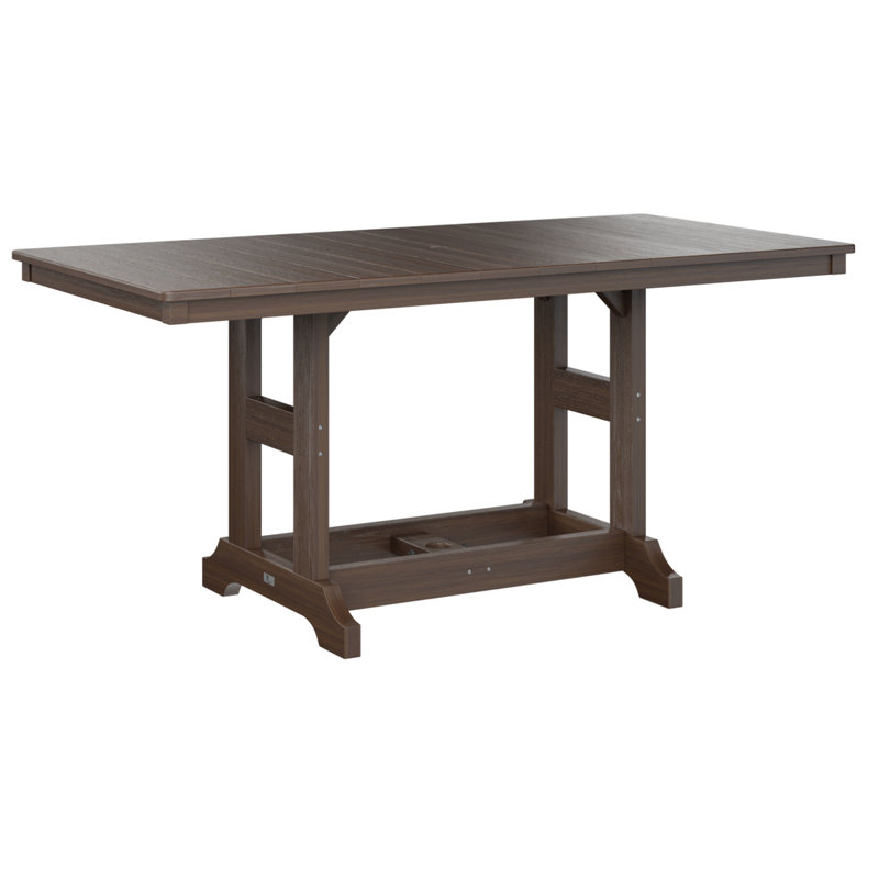 Table de bar rectangulaire Berlin Garden, Imbuia, H 39,5 po x l 66 po x P 33 po