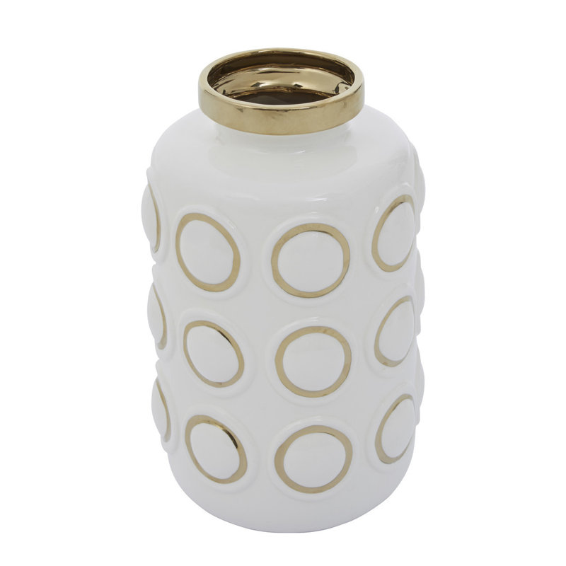 Doretha Cream 28Cm Ceramic Jar, 35" H x 23" W x 23" D