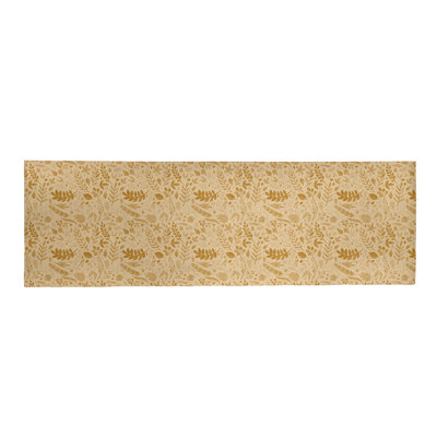 Tapis de zone jaune floral fait main