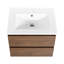 Meuble-lavabo de 24 po avec lavabo en céramique. 2 tiroirs à fermeture en douceur. Sophistication et grâce tendance, conception en contreplaqué