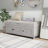 Storage Bench With 3 Shutter-Shaped Doors, Shoe Bench With Removable Cushion And Hidden Storage Space (Gray Wash)-52919935
