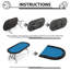 Table de poker pliable pour 8 joueurs de 71 po, table de casino ovale avec pieds pliables, porte-gobelets et accoudoirs rembourrés pour salle de jeux-120006132