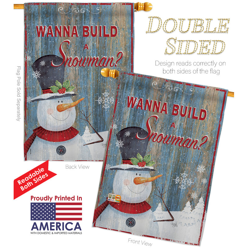 Double Sided 40 in. H x 28 in. W Polyester Christmas Flag set