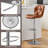 Adjustable Modern PU Leather Swivel Bar Stools with Backrest-105348916