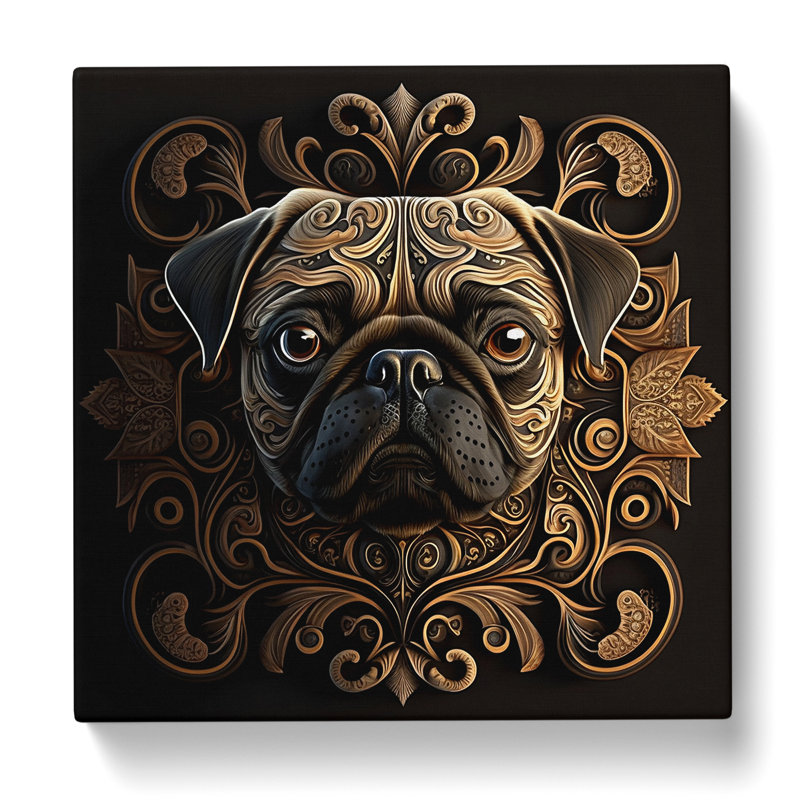 Pug Ornamental - Wrapped Canvas