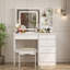 Ensemble de coiffeuse avec tabouret et miroir-1307768465