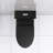 Modern Matte Black Toilet, 1.1/1.6 Dual Flush, Water Saving Toilet Option Construction For Longevity-121676140