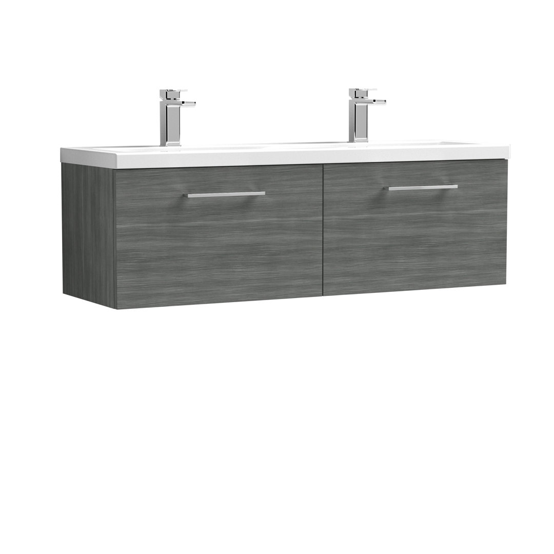 B&Q - 1200 Wh 2-Drawer Vanity & Double Basin - Image 2