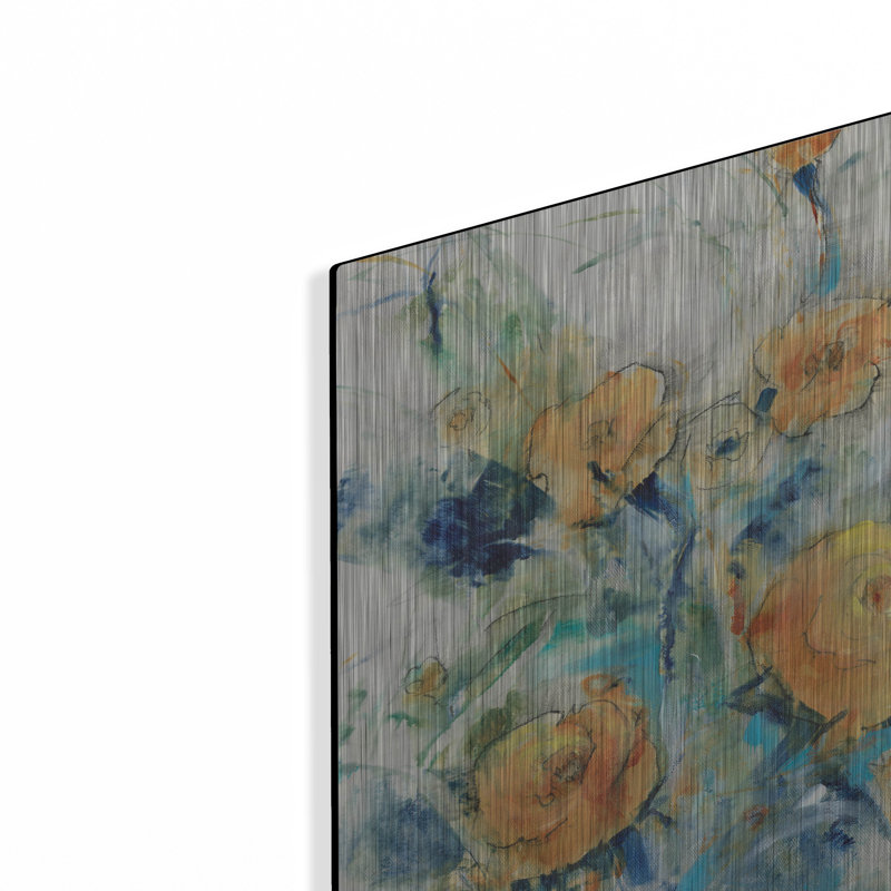 «Flower Study I» par Tim O'Toole, art mural en métal, H 24 po x l 24 po