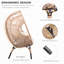 Fauteuil de patio en osier PE-1025786741-1025786740